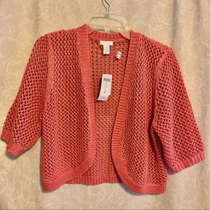 NWT Chico’s Siesta Shrug Open Weave Sweater